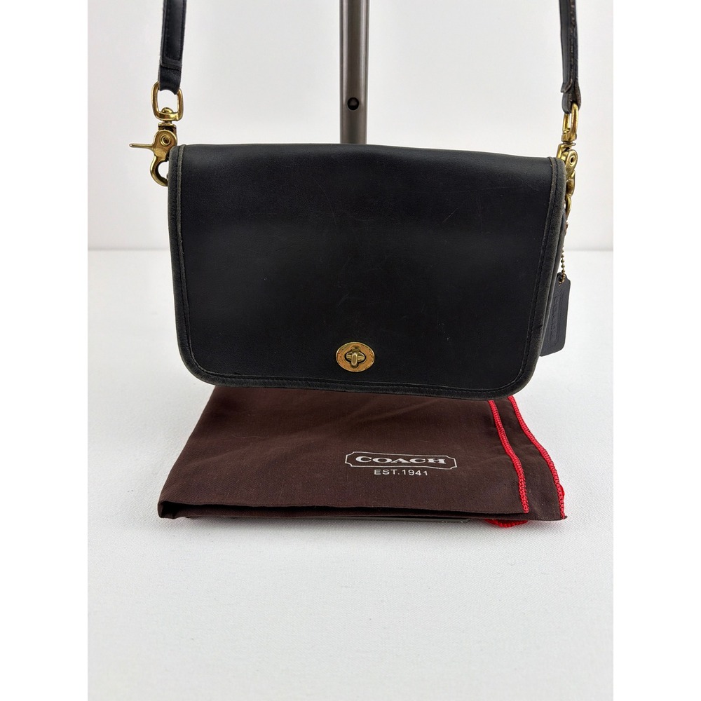 Coach Vintage 1994 Pocket Purse Penny Black Leather 9755 USA